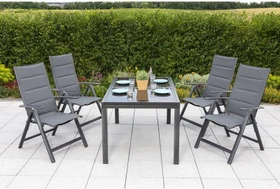 Merxx Taviano Gartenmöbel-Set grau, 5-tlg.