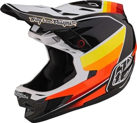 Troy Lee Designs D4 Carbon Fullface-Helm reverb black/white