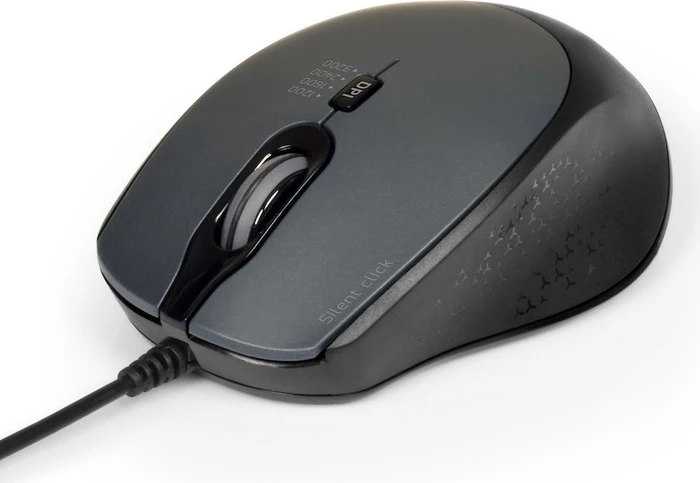 Port Designs Wired Silent Pro Mouse schwarz, USB