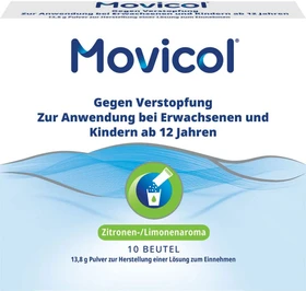 Norgine Movicol Zitrone/Limone Pulver zur Herstellung einer Lösung zum Einnehmen, 10 Stück
