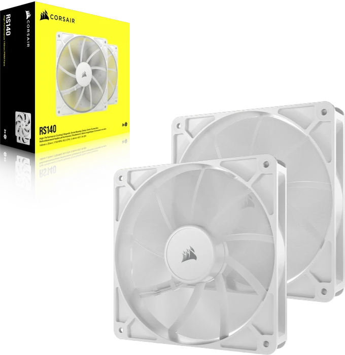 Corsair RS Series RS140, weiß, 140mm, 2er-Pack