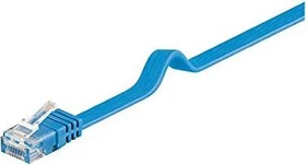 goobay Flach-Patchkabel, Cat6, U/UTP, RJ-45/RJ-45, 3m, blau