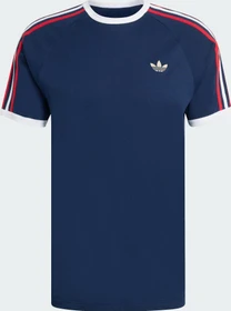 adidas 3-Streifen T-Shirt kurzarm night indigo/better scarlet/white (Herren)