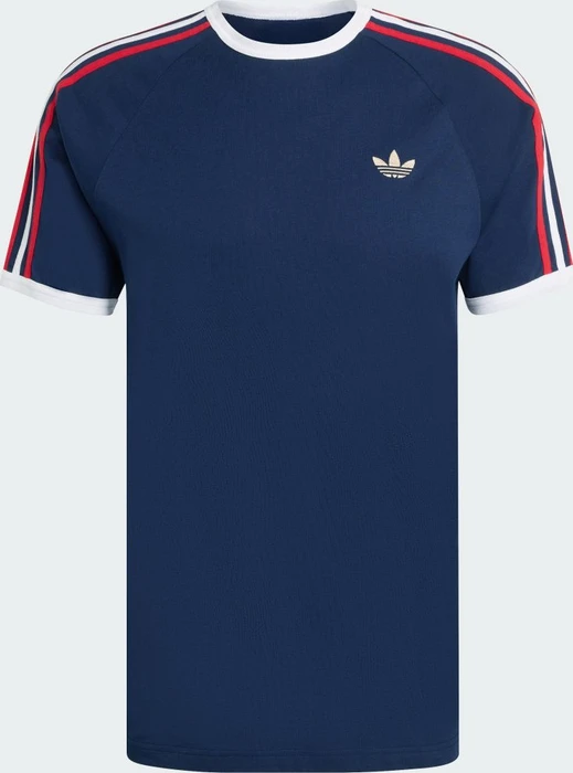 adidas 3-Streifen T-Shirt kurzarm night indigo/better scarlet/white (Herren)