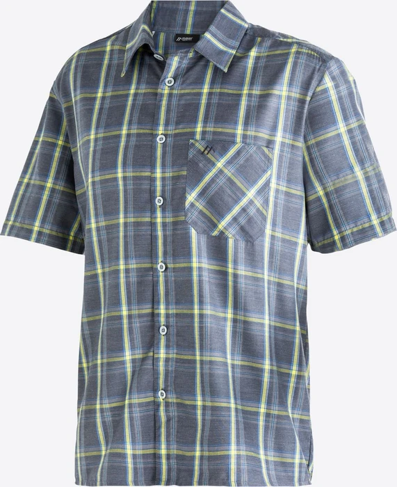 Maier Sports Mauro Hemd kurzarm sulphur/blue check (Herren)