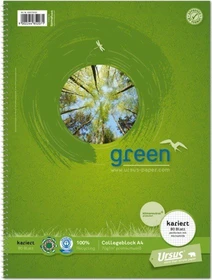 Ursus green Collegeblock, A4, kariert, grün, 80 Blatt