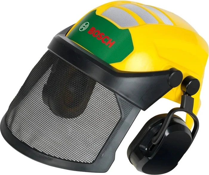 Theo Klein Bosch Waldarbeiter Helm mit Visier