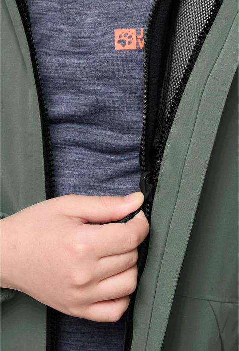 Jack Wolfskin Iceland 3in1 Funktionsjacke slate green (Junior)