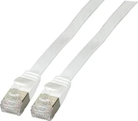 EFB Elektronik PVC Flach-Patchkabel, Cat6a, U/FTP, RJ-45/RJ-45, 1.5m, weiß