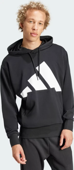 adidas Essentials Big Logo French Terry Hoodie schwarz/weiß (Herren)