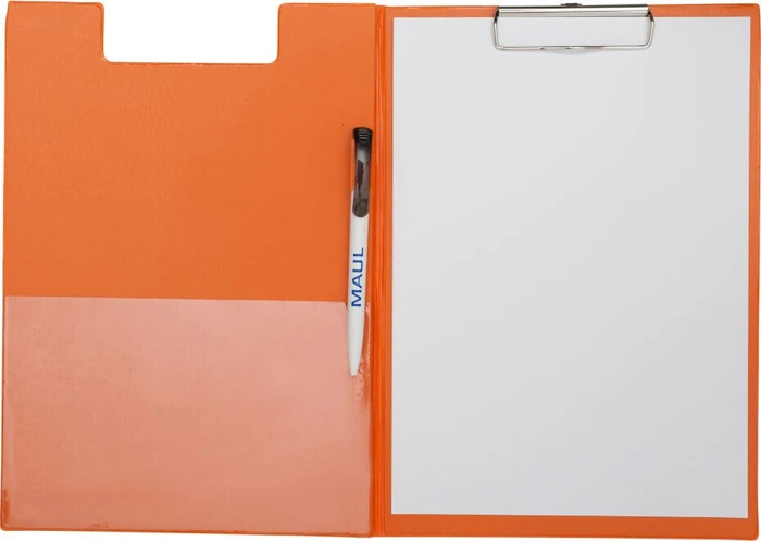 Maul Klemmbrettmappe mit Folienüberzug, A4, orange