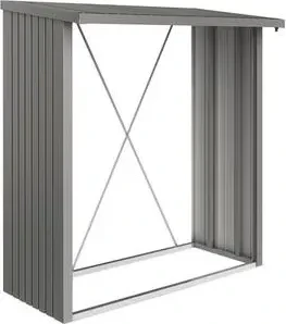 Biohort WoodStock 150 Kaminholzregal 157x102x199cm quarzgrau-metallic