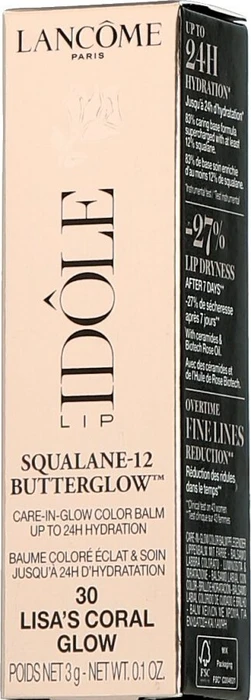 Lancôme Idôle Lip Balm Squalane-12 Butterglow 30 lisa's coral glow, 3g