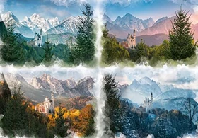 Ravensburger Puzzle Märchenschloss in 4 Jahreszeiten