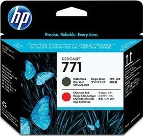 HP Druckkopf 771 schwarz matt/chromatisch rot