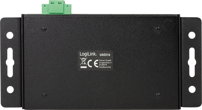 LogiLink Industrial Wallmount USB-Hub, 2x USB-C 3.1, 2x USB-A 3.1, USB-C 3.1 [Buchse]