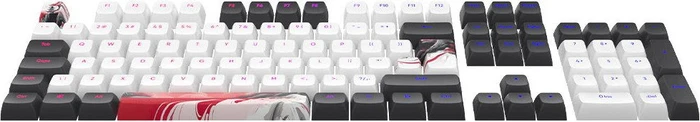Dark Project Kyoto Multilingual Keycaps, Kunststoff (PBT) Double-Shot, CSA-Profil, weiß/schwarz, 177 Tasten, ANSI & ISO