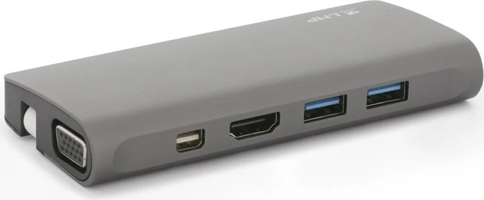 LMP USB-C Travel Dock, 9-Port, USB-C 3.0 [Stecker], space gray