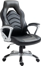 CLP Foxton Kunstleder Gamingstuhl, schwarz/grau