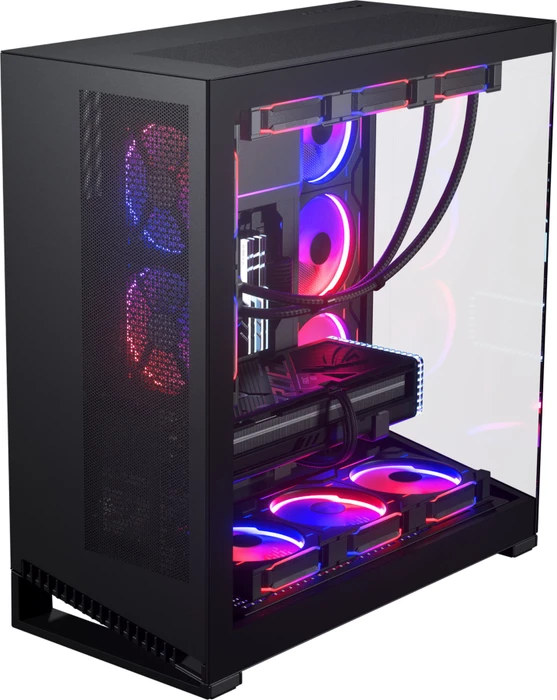 Phanteks NV9 Satin Black, schwarz, Glasfenster