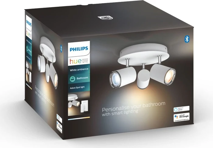 Philips Hue White Ambiance Adore Spot rund 3-flammig weiß