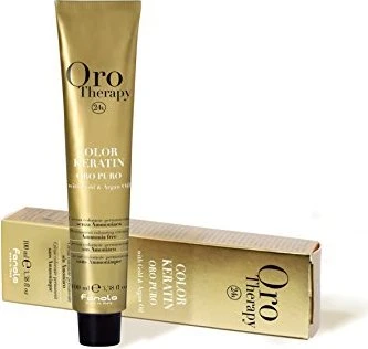 Fanola Oro Therapy Oro Puro Color Keratin Haarfarbe 5.2 hellbraun violett, 100ml