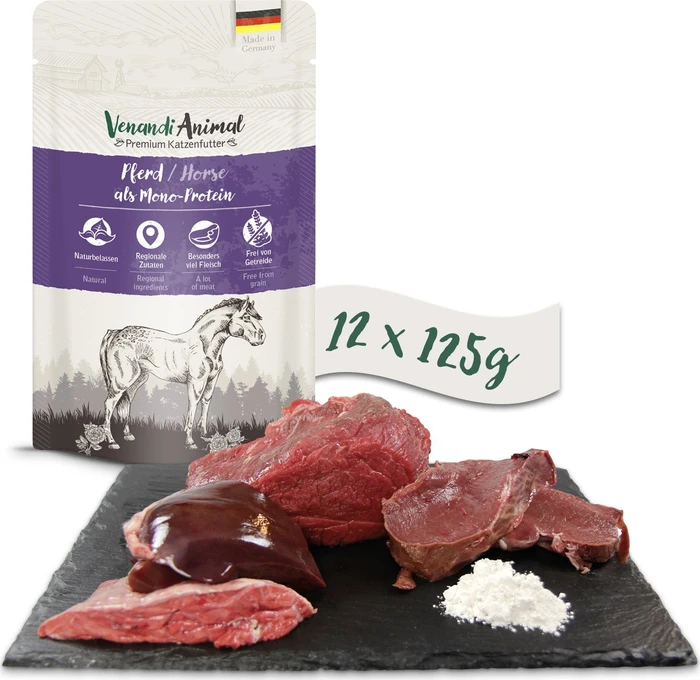 Venandi Animal Pferd als Monoprotein, 1.50kg (12x 125g)
