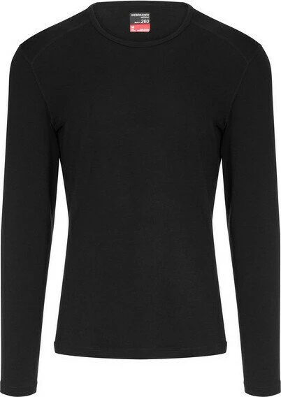 Icebreaker 260 Tech Crewe Funktionsshirt langarm schwarz (Herren)
