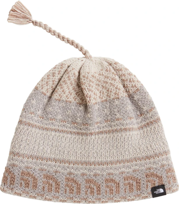 The North Face Cabin Ski Tuke Beanie stone slab jacquard/tassel