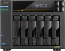 Asustor Lockerstor 6 Gen3 AS6806T, 16GB RAM ECC, 2x RJ-45 10GBase-T, 2x RJ-45 5GBase-T (90-AS6806T00-MF30)