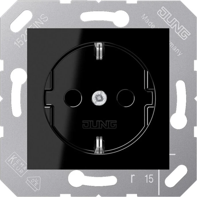 Jung Serie CD SCHUKO Steckdose Thermoplast 16A 250V, schwarz