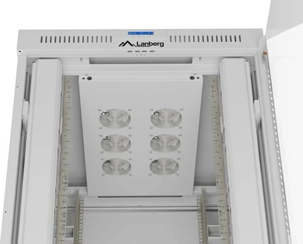 Lanberg 19" Rackschrank 47HE, freistehend, V2, Glastür, IP20, RAL 7035, 1000mm tief