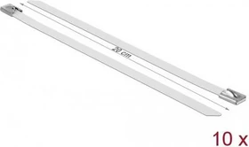 DeLOCK Edelstahl Kabelbinder, 7.9mm, 200mm, weiß, 10 Stück