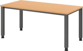 Hammerbacher Ergonomic Plus Q-Serie VQS16/6 Schreibtisch 160x80cm Buche/silber