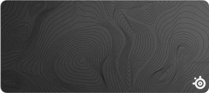 SteelSeries QcK XXL Topographic Limited Edition, 900x400mm, Muster schwarz/grau