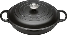 Le Creuset Gourmet-Profitopf Bräter aus Gusseisen rund 26cm 2.2l schwarz matt