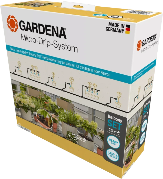 Gardena Micro-Drip-System Balkon Tropfbewässerungs-Set 20m