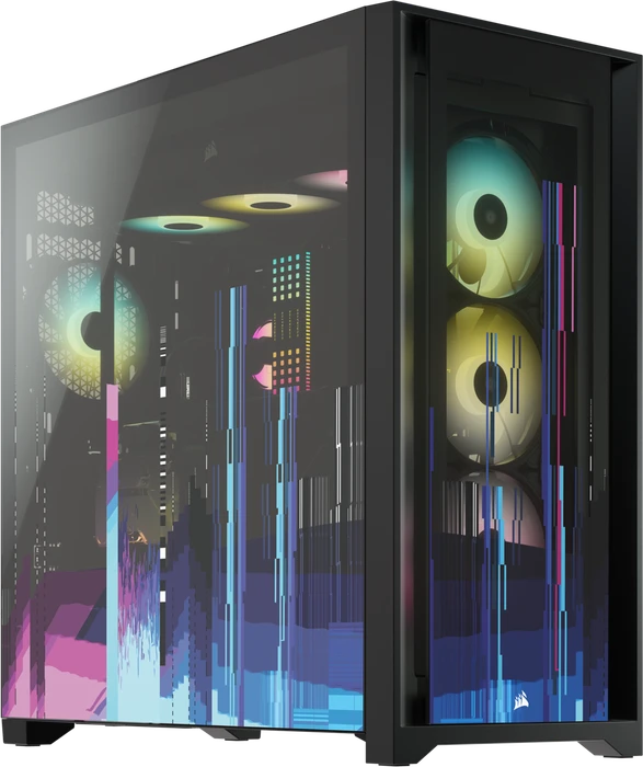 Corsair iCue 5000X RGB Signature Series Glitch, schwarz, Glasfenster