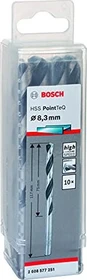 Bosch Professional HSS PointTeQ Spiralbohrer, 8.3x75x117mm, 10 Stück