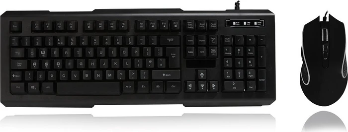 CiT WKB208 Avenger 3 Colour LED Iluminated Gaming Keyboard and Mouse, USB, UK