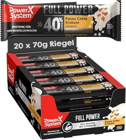 Power System Full Power Bar Panna Cotta Krokant 1.4kg (20x 70g)