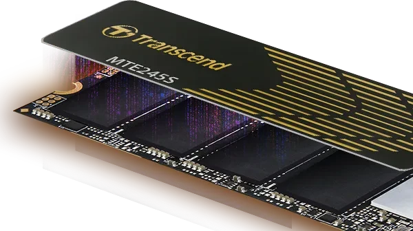 Transcend MTE245S SSD 1TB, M.2 2280 / M-Key / PCIe 4.0 x4, Kühlkörper