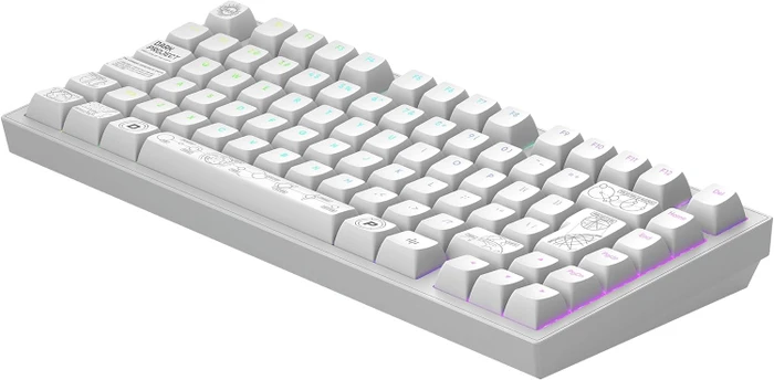 Dark Project ALU81A Terra Nova Wireless Gaming Keyboard, weiß, LEDs RGB, g3ms Moonstone, USB/Bluetooth, DE