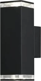 Konstsmide Pollux 23.5cm Wandleuchte 2-flammig schwarz