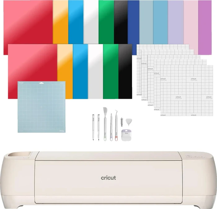 Cricut Explore 4 Essentials Bundle, Bügelfolienmaschine, Muschelweiß