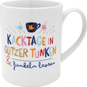 Sheepworld Kaffeebecher XL Kacktage in Glitzer tunken 600ml