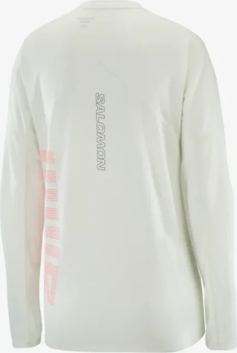 Salomon Sense Aero Graphic Laufshirt langarm icicle/neon flame (Damen)