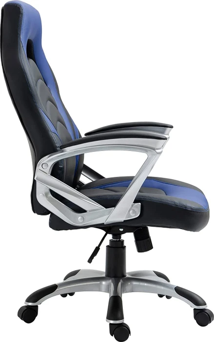 CLP Foxton Kunstleder Gamingstuhl, schwarz/blau