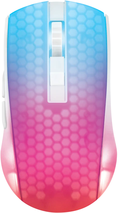 Deltaco Wireless Semi-Transparent RGB Lightweight Mouse