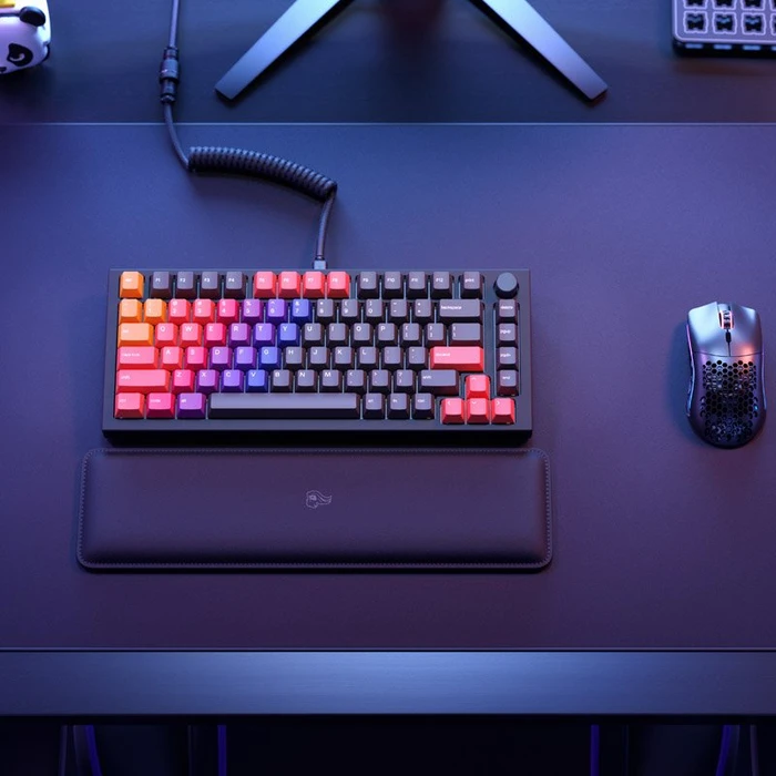 Glorious GPBT Keycaps, Kunststoff (PBT), Celestial Fire, rot/violett/orange/blau/schwarz, 114 Tasten (104+10), ANSI-US